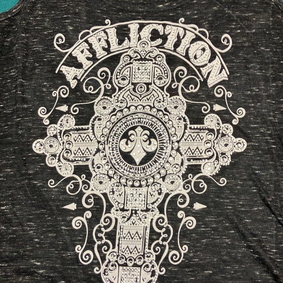 Affliction racerback tank sz L - Picture 2 of 5